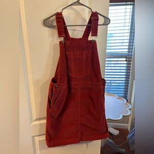 Boden EUC Corduroy Overall Dress - Burnt Orange